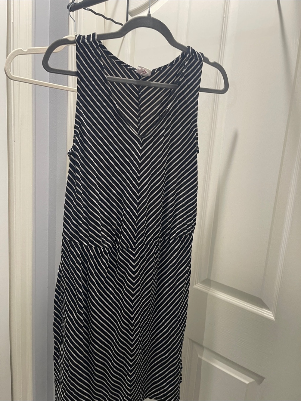 Merona Black & White Striped Midi Dress